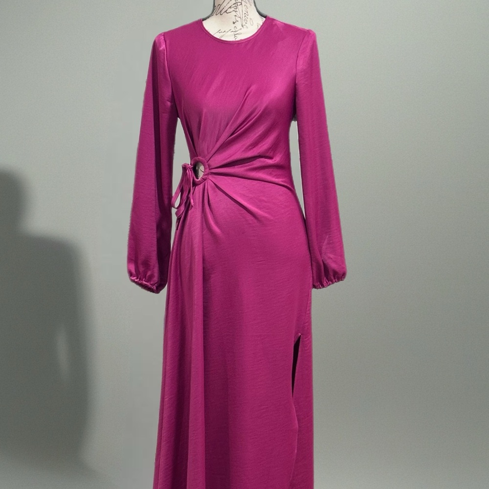 House of Harlow Magenta Long Sleeve Stain Dress Sz XS NWT